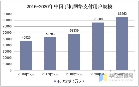 2020年网络支付用户规模及普及率，普及率地域分布差距缩小